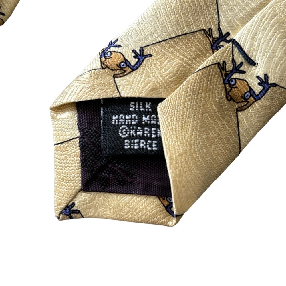 The Nature Conservancy champagne colored Maki Frog tie. 100% silk. - Picture 4 of 5